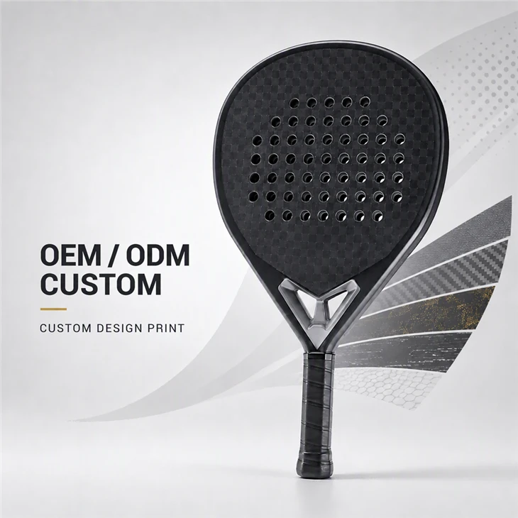 3K Carbon Fiber Surface Black EVA Core Custom Racket Padel Professional