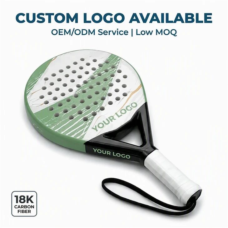 Factory Direct 18K Carbon Fiber Surface EVA Core Padel Racket