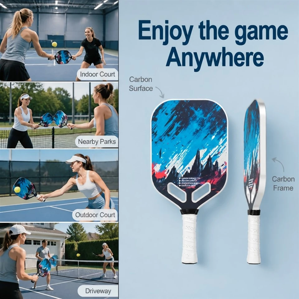 Lightweight T700 Carbon 225g USAPA Certified Competition Pickleball Paddle