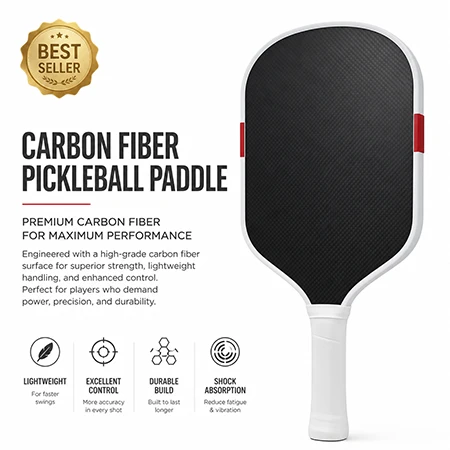 Minimalist Carbon Pickleball Paddle