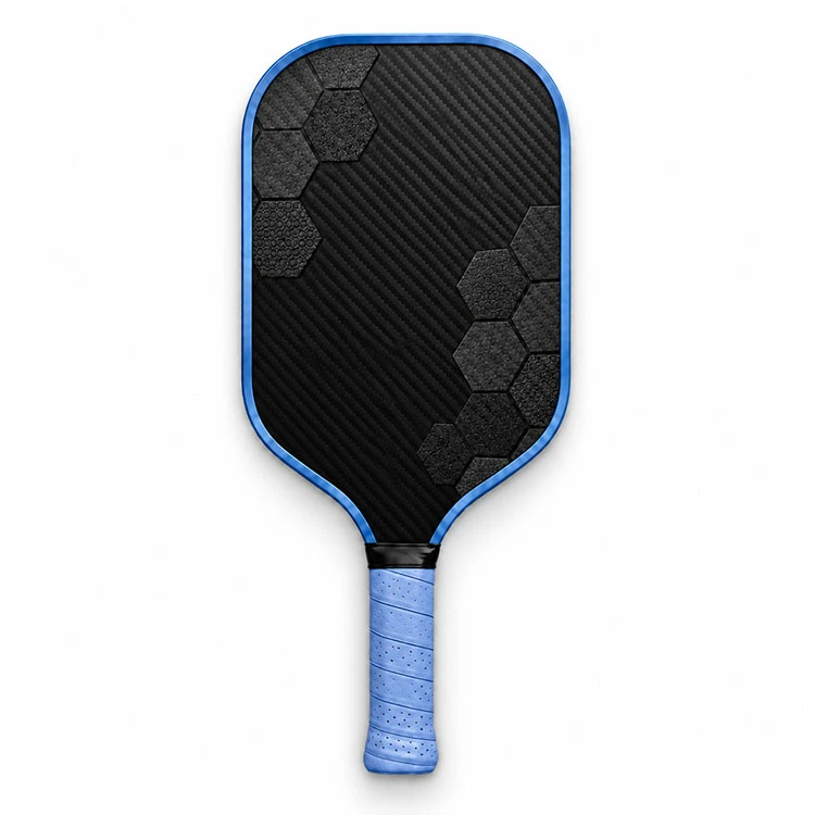 OEM ODM Custom Carbon Fiber Pickleball Paddle, Honeycomb Textured Surface Pickleball Racket, Custom Logo Pattern Edge Guard Grip Color Wholesale