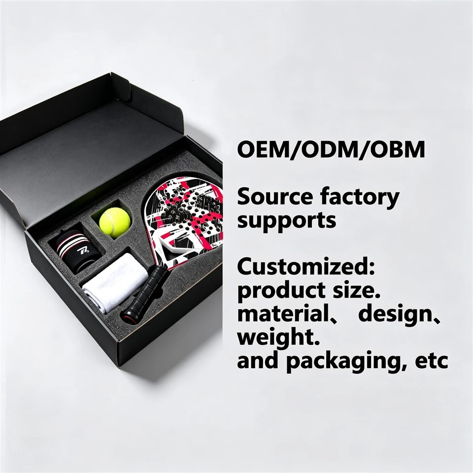 Premium 3K12K18K Carbon Fiber Lightweight Frame Pro Power Control Padel Racket