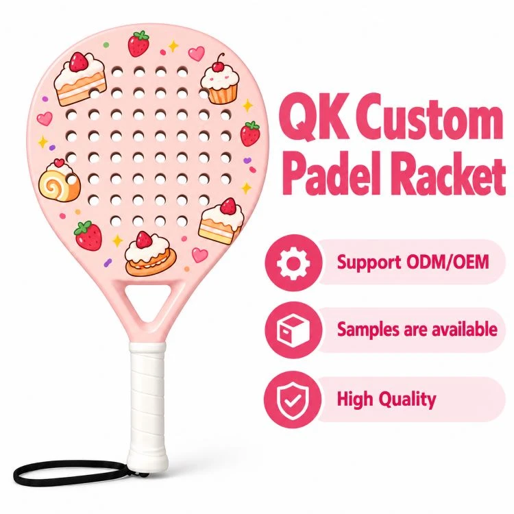 Round Shape 3K 12K 18K Carbon Fiber Pala Padel Racket