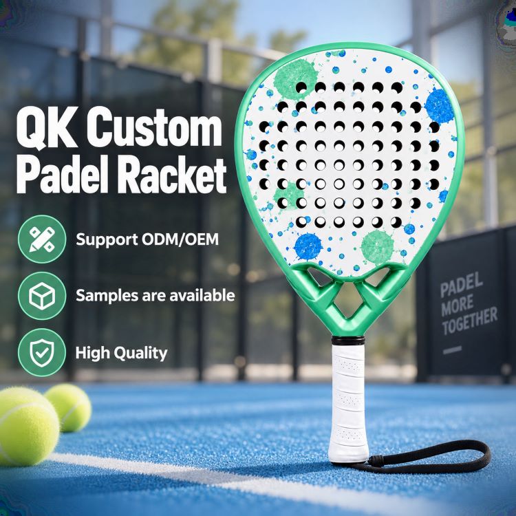 Teardrop Carbon Fiber Padel Racket Splash Ink Pattern Pala