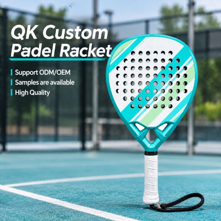 Teardrop Carbon Fiber Padel Racket Stylish Striped Pala